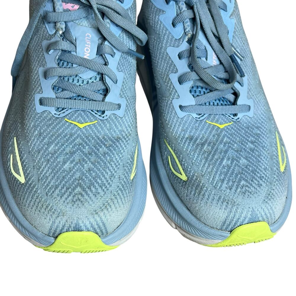 Hoka One One Clifton 9 Running Shoes Womens 8.5 Blue Walking Cushioned Athletic - Picture 5 of 15